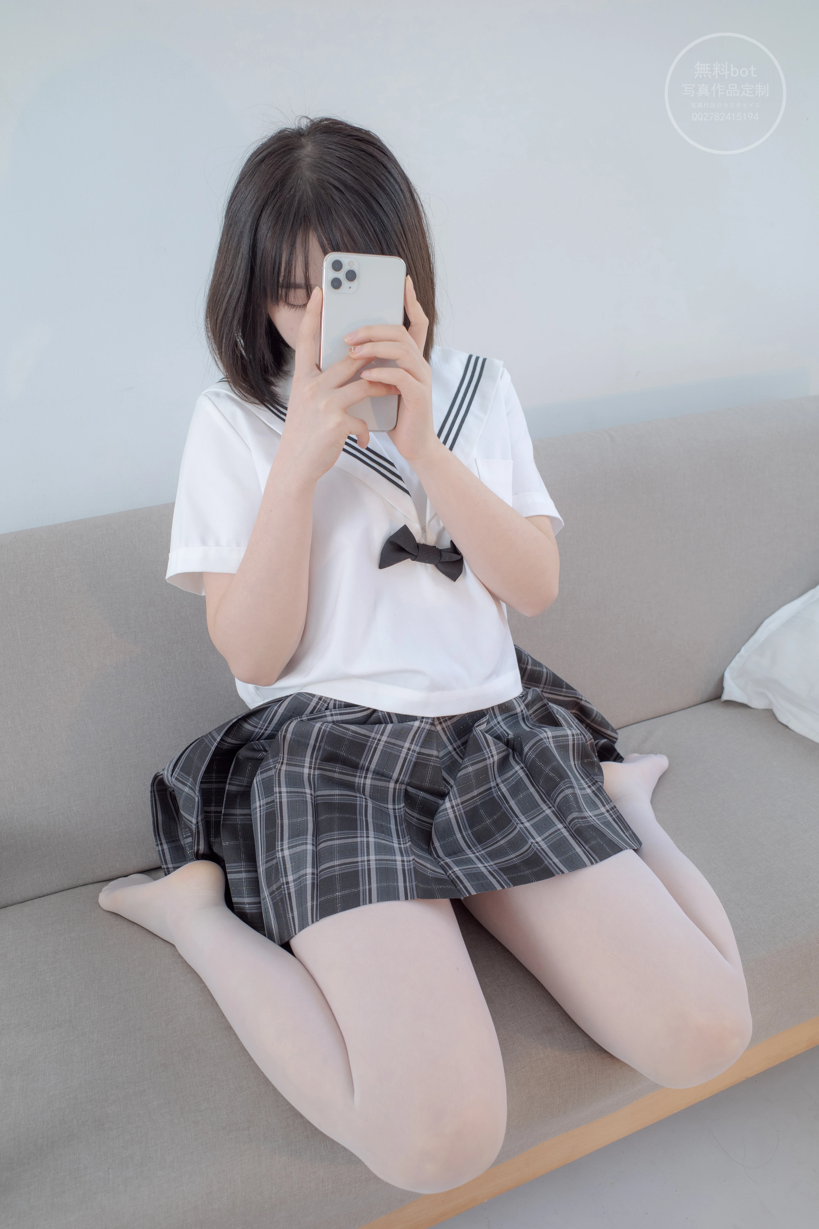 森萝财团 有料 NO.028 匿名 美少女的白丝JK制服 [101P]插图8